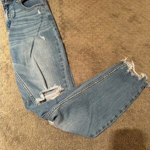 Abercrombie & Fitch Light Blue Distressed Skinny Jeans